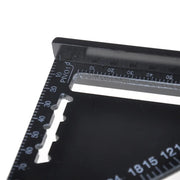 7''/12" Woodworking Tools Metal Carpenter Square Aluminum Alloy Protractor Miter Line Scriber Saw Guide Percision Carpentry Tool