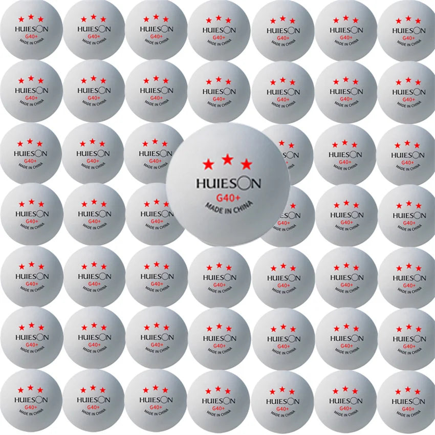 New Huieson 3 Star 20~100 PCS ABS 40+ Material Professional Table Tennis Balls TTF Table Tennis Ping Pong Balls For Competition