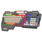 Gaming Keyboard Spanish Russian Arabic Keyboard 100% Layout RGB Backlight Gamer Keyboard Volume Knob Wired K90 104 Keys Hand Sup