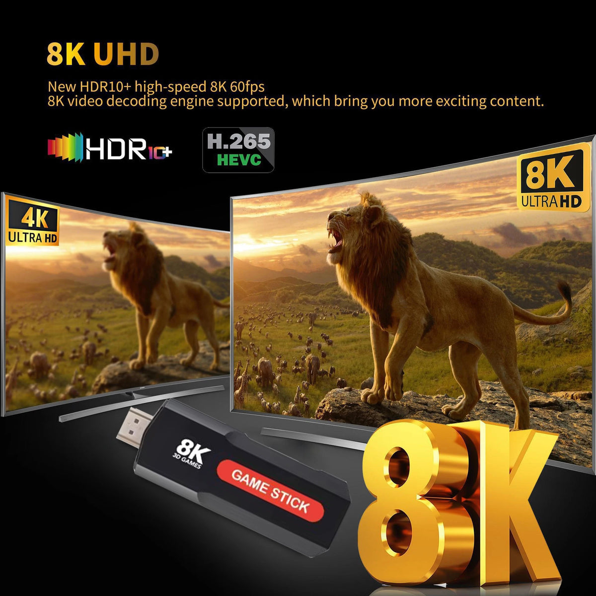 X2 Game Stick HD 4K 8K 3D Console  Dual Controller Wireless10000 Games 64GB Retro Games 4G 5G WiFi Game stick PK Q9 Stick