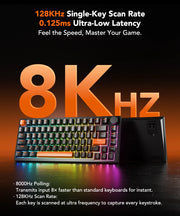 KYSONA KM82 HE Wired Gaming Keyboard Magnetic Switch 75% 82 Key 8000Hz Polling Rate PBT Ultra-Precision 0.005mm RGB For Gamer