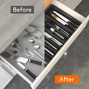 Kitchen Organizer Tray Adjustable Pantry Organizer Utensil Cutlery Drawer  for Silverware Tableware Expandable Kitchen Drawer