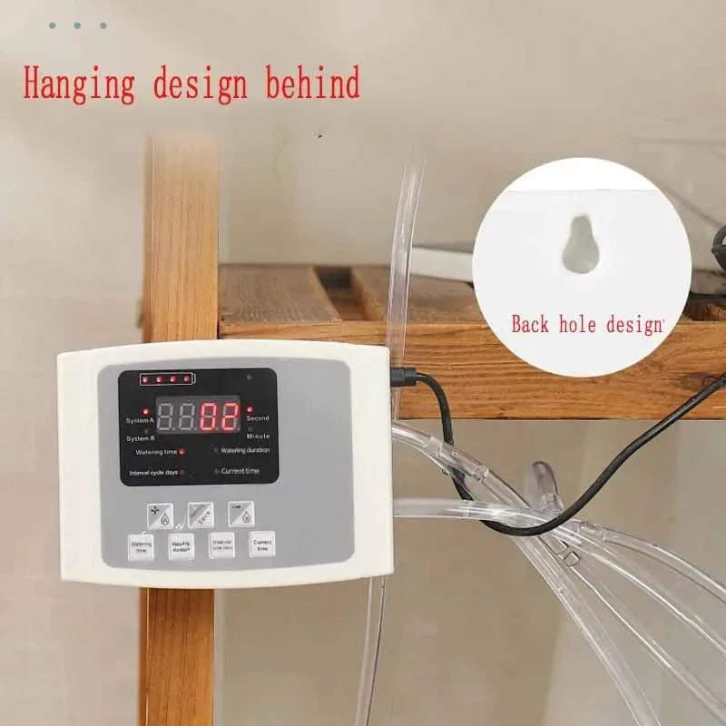 Garden Adjustable Valve Drip Irrigation Device Double Pump Controller Timer System Solar Energy Intelligent Automatic Watering