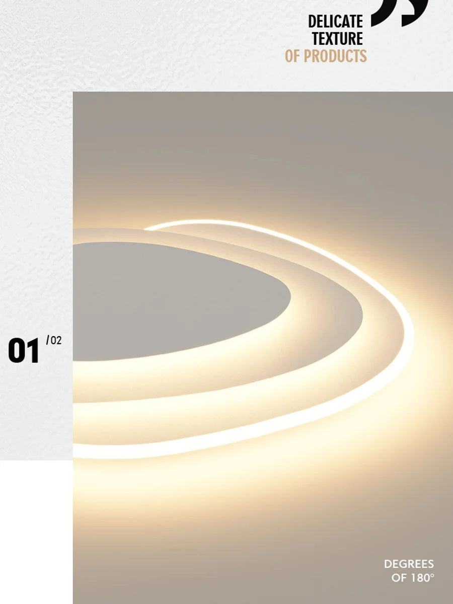 2025 New Arrival: Minimalist Oval Smart Ceiling Light | Artistic Lighting for Living Room & Master Bedroom