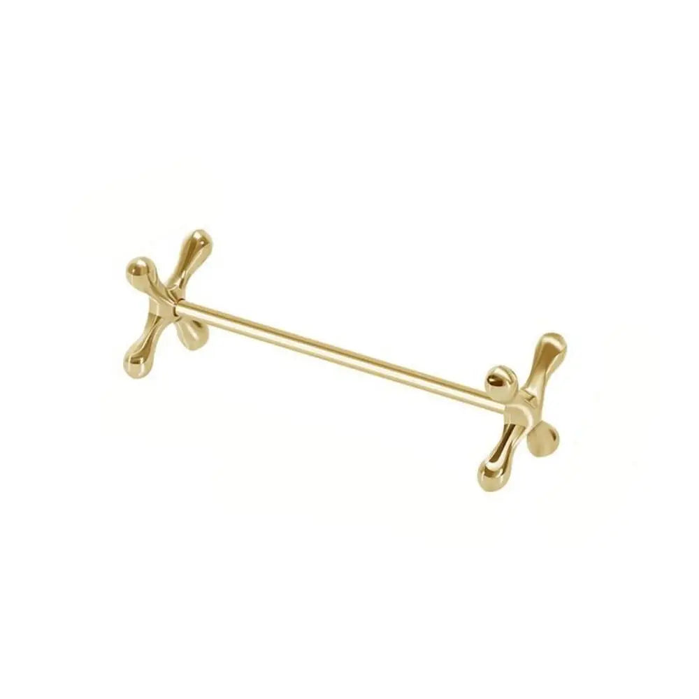 Kitchen Gadget Barbell Shape Chopstick Pillow Japanese-style Electroplate Spoon Holder Stainless Steel Fork Stand Dining Table