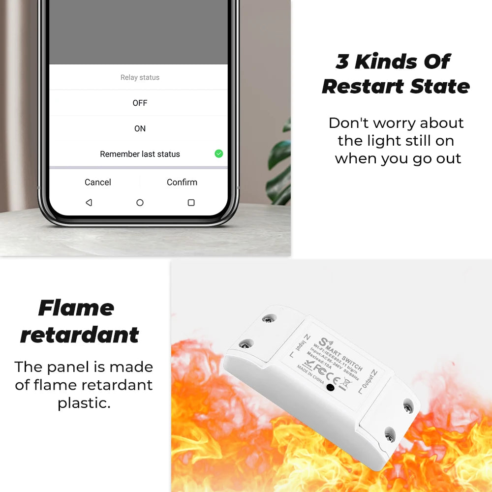 WIFI Switch Smart Home Automation Relay Module Tuya Alexa Timing Switch Smartlife APP Wireless Remote Control Relay