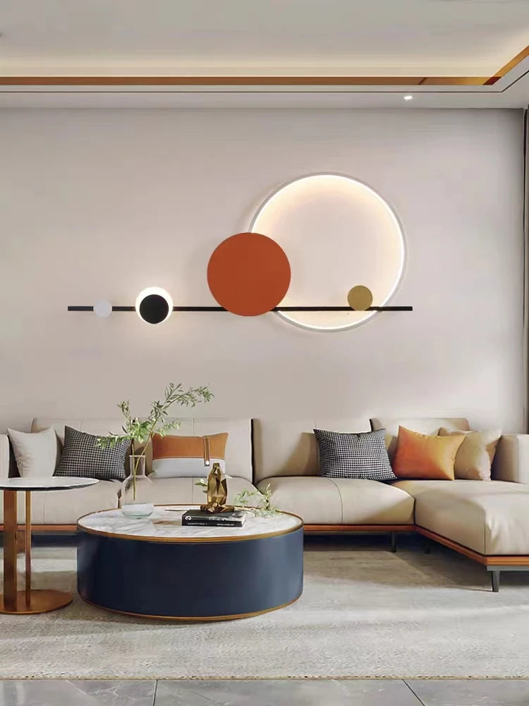 Modern Art Deco LED Wall Lamp 3000K Hotel Hall Foyer Restaurant Lighting Sconce Stairs Aisle Corridor Atmosphere Dropshipping
