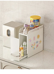 Kitchen Spice Organizer Kitchen Pull Out Seasoning Drawer Rack Countertop Dustproof Cup Storage Rack Multipurpose Spice Cabinet