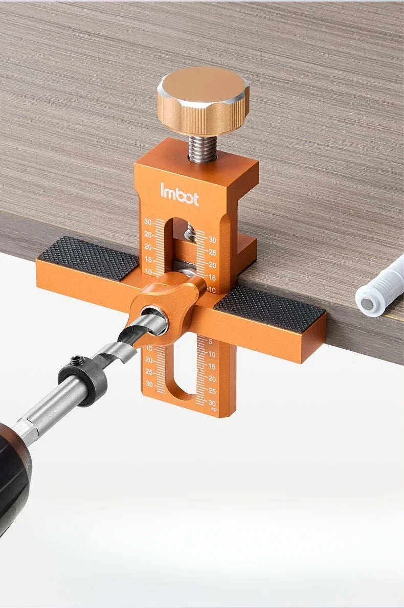 Woodworking Cabinet Door Installation Jig,Door Panel Installation Rebounding Device Drilling Tool 2 in 1 Quick Positioning Tool