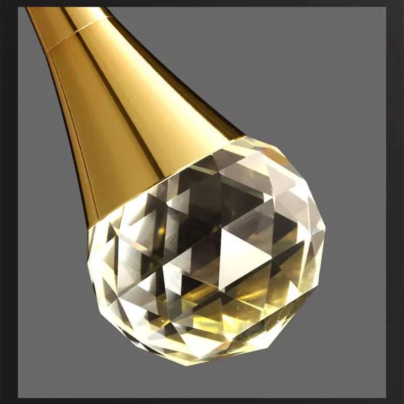 Villa Living Room Hanging Lamp Designer Loft Apartment Hotel Lobby Duplex Chandelier Modern Creative Golden Crystal Chandelier