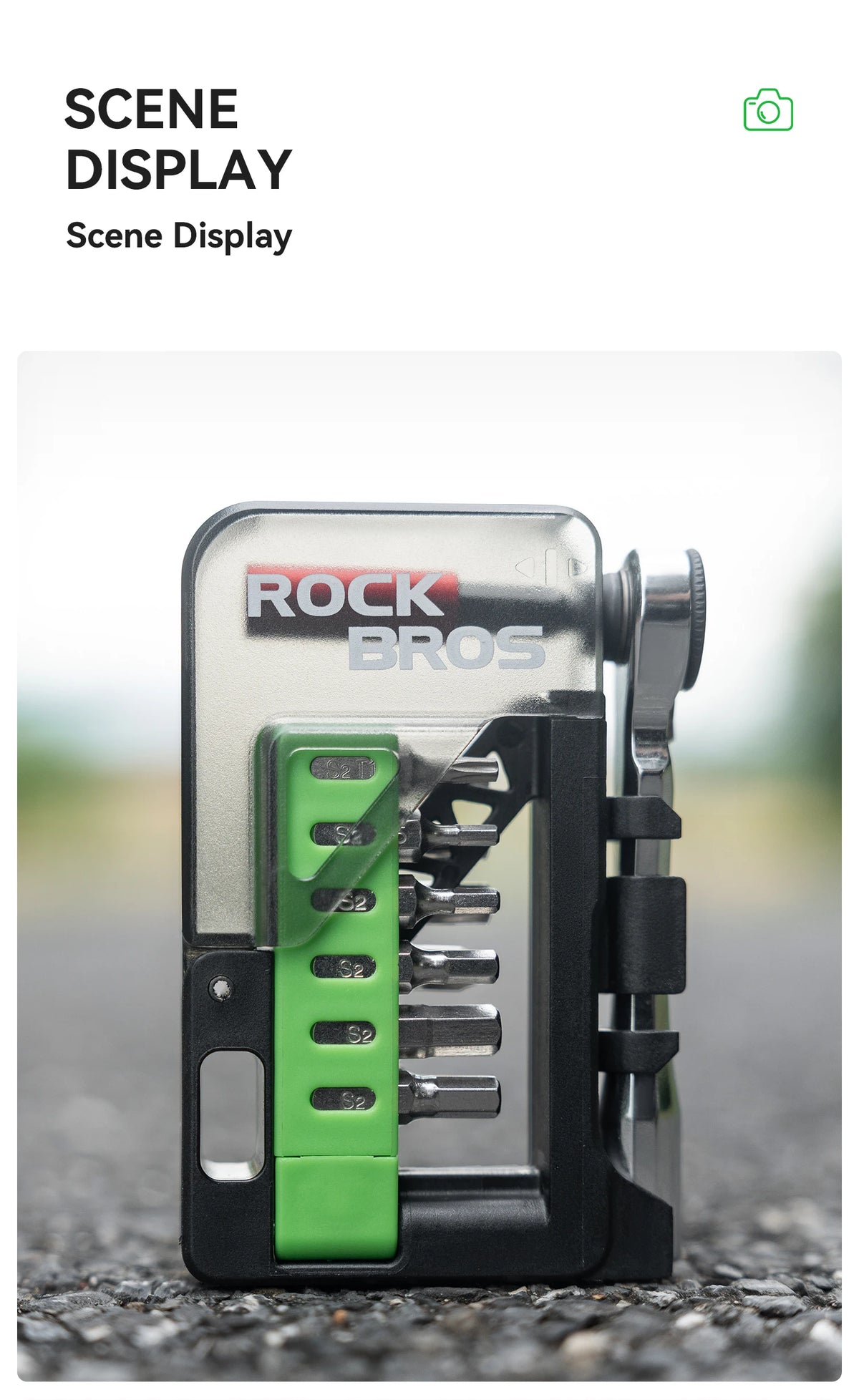 ROCKBROS Mini Ratchet Tool Set Ratchet Wrench Hand Tools Bicycle Mechanical Tools Aluminum Alloy Quick Release Ratchet Wrench
