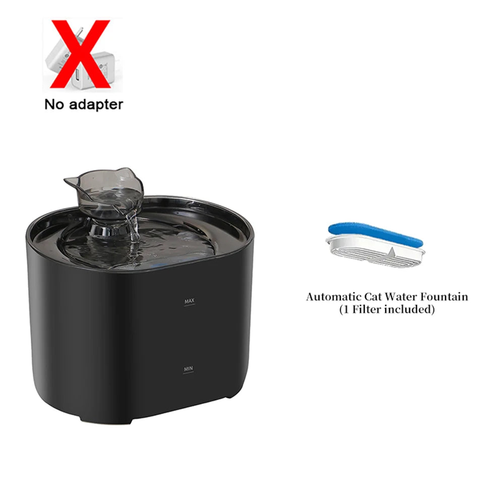 Cat Water Fountain Auto Recirculate Filtring Cats Dog Water Dispenser USB Electric Mute Pump Cat Ear Pet Cats Drinking Fountain
