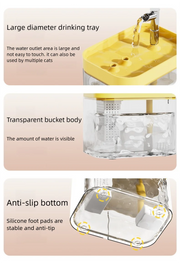 Cat Water Bowl Automatic Pet Fountain Cat Water Fountain Pet Water Dispenser Automatic Drinking Dispenser for Small Medium Pets