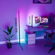 Smart Led Living Room Floor Lamp Rgb Fantasy Floor Lamp Music Synchronization Application Program Control Suitable for Living Room E-Sports Room Easy to Use