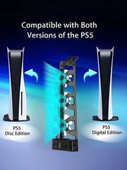 For PS5 Accessories Cooling Fan with LED Light for PS5 Both Disc and Digital Editions Gaming Accessorie Cooling System
