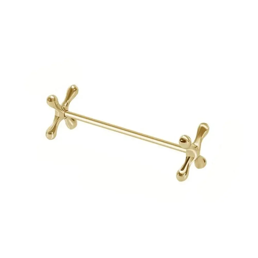 Kitchen Gadget Barbell Shape Chopstick Pillow Stainless Steel Japanese-style Spoon Holder Electroplate Fork Stand Dining Table