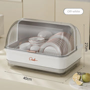 Kitchen Flip-up Drainer Dish Cabinet Household Multi-functional Moisture-proof Storage Organizer for Bowls and Utensils