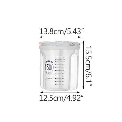 Grain Food Storage Tank and More: Kitchen Storage Box with Moisture-Proof Sealed Cans and Multi Grid Large Capacity Organizers