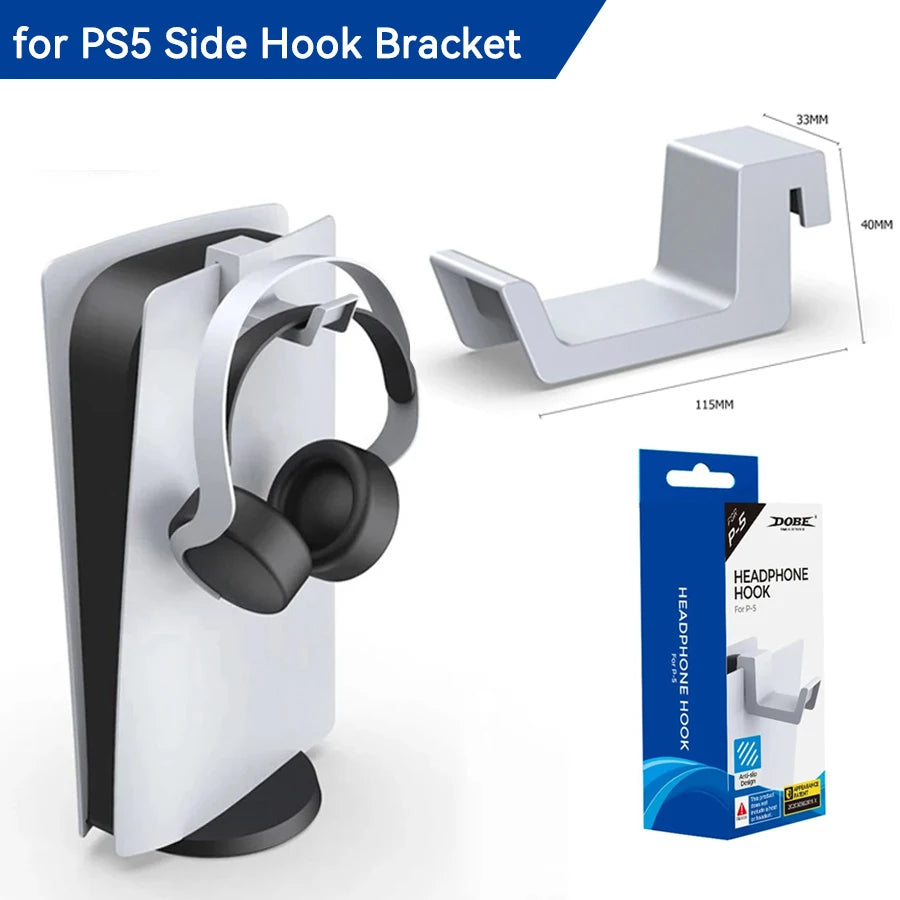 PS5 Accessories Headphone Stand Wall Mount Holder Hanger for PS5 Console Gaming Headset Hanging Bracket Storage Rack