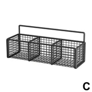 Kitchen Wall Mounted Storage Rack Onion Ginger Garlic Condiments Spice Shelf Punch-Free Vegetable Fruit Drain Basket