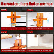 Woodworking Cabinet Door Installation Jig,Door Panel Installation Rebounding Device Drilling Tool 2 in 1 Quick Positioning Tool