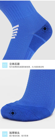 Towel Bottom Soccer Socks Breathable Knee High Training Long Stocking Adults Youths Kids Practical Competition Football Socks