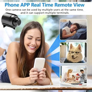 Mini WiFi Hidden Camera with Stand - 1pc, Compact 1080p Surveillance Cam, USB-Powered, Non-Waterproof, Ideal for Home, Office