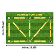 Football Training Mat Soccer Training Equipment Non Slip Foldable Kids Adults Dribble Mat Training Indoor Ourdoor Equipment