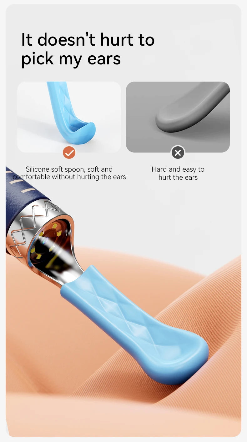 Upgraded Smart Visual Ear Wax Cleaner With Camera 800W HD Endoscope Multi-Functional Visual Ear Cleaning Tool Includes Storage