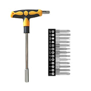 Screwdriver Set with T-shape Cross and Straight Slot Hexagon and Plum-shaped Heads for DIY Lovers Maintenance
