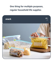 Reusable Storage Bags, Zipper Lock Bags, Food Grade Transparent Storage Bags
