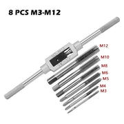Adjustable Wrench T-Handle Milling Tap High Speed Steel Taps Metric Screwdriver Thread Tapping drill Holder Hand Tool Set