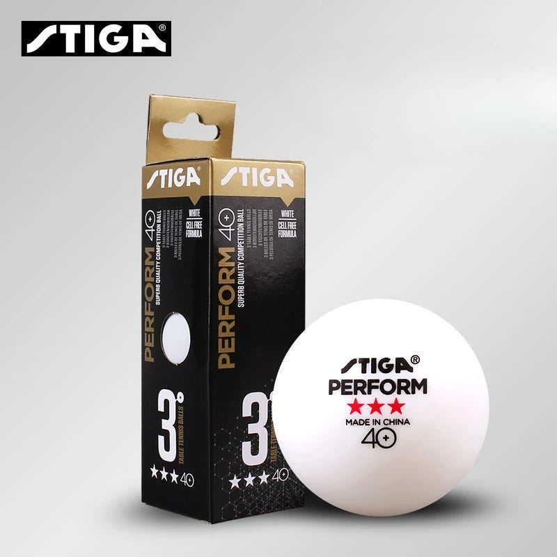 STIGA 3 Stars 40+ Table Tennis Balls ITTF ABS New Material Seamed Ping Pong Balls High Elasticity Durable Training Match Balls