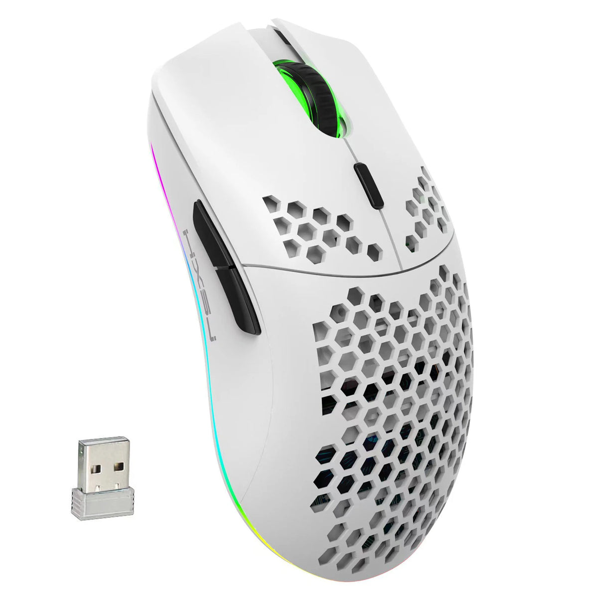 HXSJ T66 RGB 2.4G Wireless Gaming Mouse RGB Lighting Charging Mouse with Adjustable DPI Ergonomic Design for Desktop Laptop