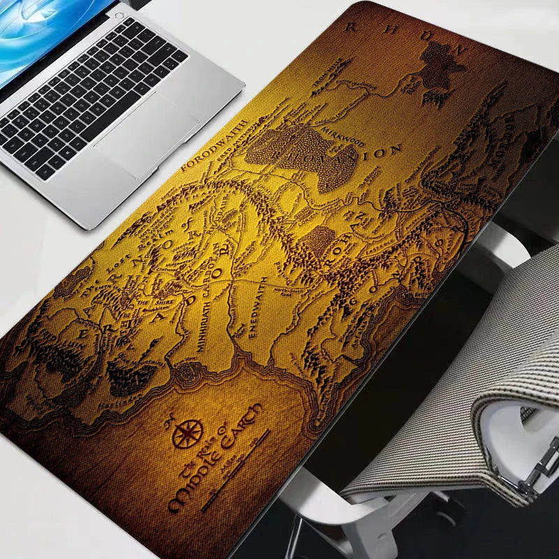 Gaming Accessories Mouse Pad Laptop Anime Gamer Keyboard Mousepad PC L-Lords The Rings Kawaii Extended Table Mat 900x400 Carpet
