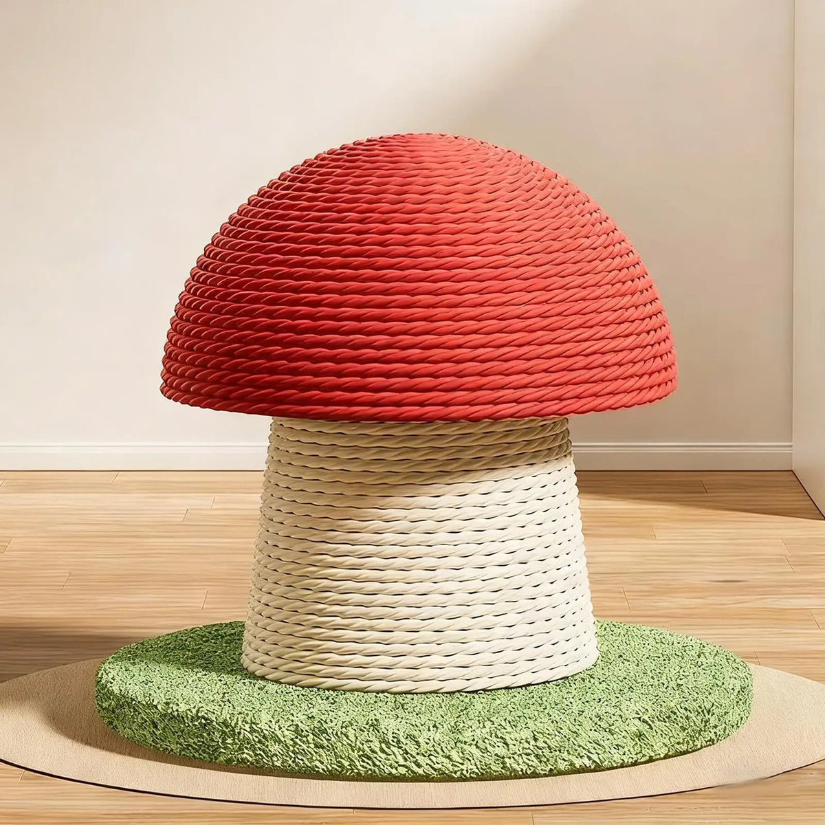 Cat Scratching Post Mushroom-shaped Modern Tower Tall Scratching Post for Cats for Kitten Exercise Mental Stimulation Physical