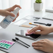 Mobile Phone Cleaning Set: Screen Cleaner, Wet/Dry Wipes，Dust Remover Stickers，Detail Brushes & Swabs，For Phones/Tablets/Laptops