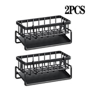 Kitchen Shelf Rag Storage Drainage Shelf No-Punch Storage Rack Home Spice Rack Sink Tap Sink Drainage Rack Kitchen Accessories