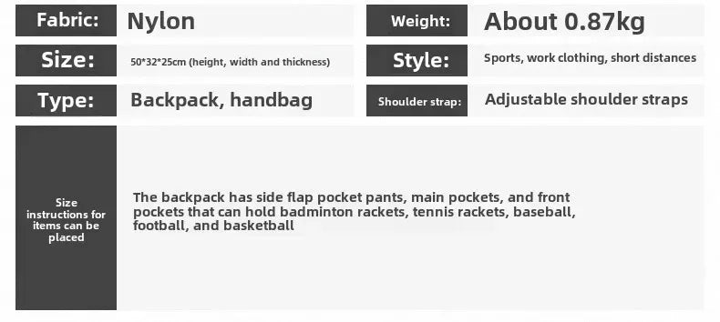 Basketball Backpack Large Sports Equipment Bag with Ball Holder & Shoe Compartment Sport Bags for Soccer, Volleyball,Gym, School