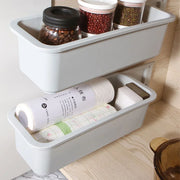 Kitchen Under Sink Storage Rack Spice Bottle Holder Organizer Shelf Bathroom Organizer Stand Wall-mounted Plastic Chopstick Box