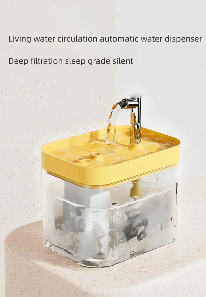 Cat Water Bowl Automatic Pet Fountain Cat Water Fountain Pet Water Dispenser Automatic Drinking Dispenser for Small Medium Pets