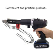 Electric Drywall Screwdriver Gun Wodworking Tools Cordless Power Drill Adjustable Screw Length and Depth Easy to Use Carpentry