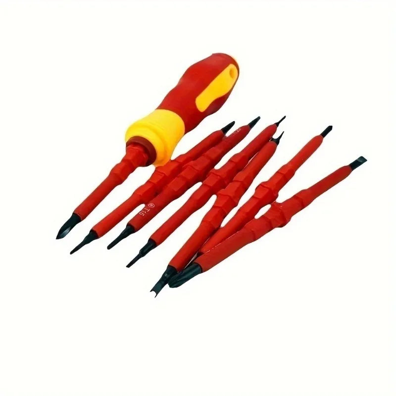 7-in-1 Multi-functional Electrician Screwdriver Set, Dual-purpose Multi-size Tool Kit, Metal, No Power Required, Screwd Set