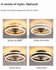 Modern New Smart LED Ceiling Fan Lights Remote Control Dimmable Bedroom Decor Ventilador Lamp Living Dining Room Indoor Lighting