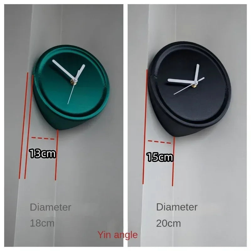 Living Room Silent Wall Clocks Simple Non-Ticking Punch-Free Corner Wall Clock Bedroom Technology Luxury Art Home Decoration