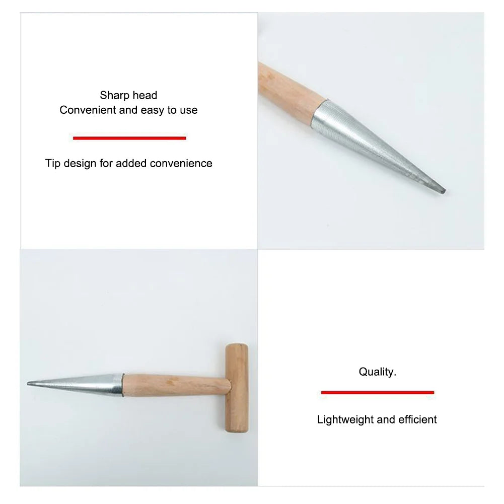 Hand Dibber Garden Tool Stainless Steel Garden Dibber With Wood Handle for Sowing Transplanting Planting Bulb Digging