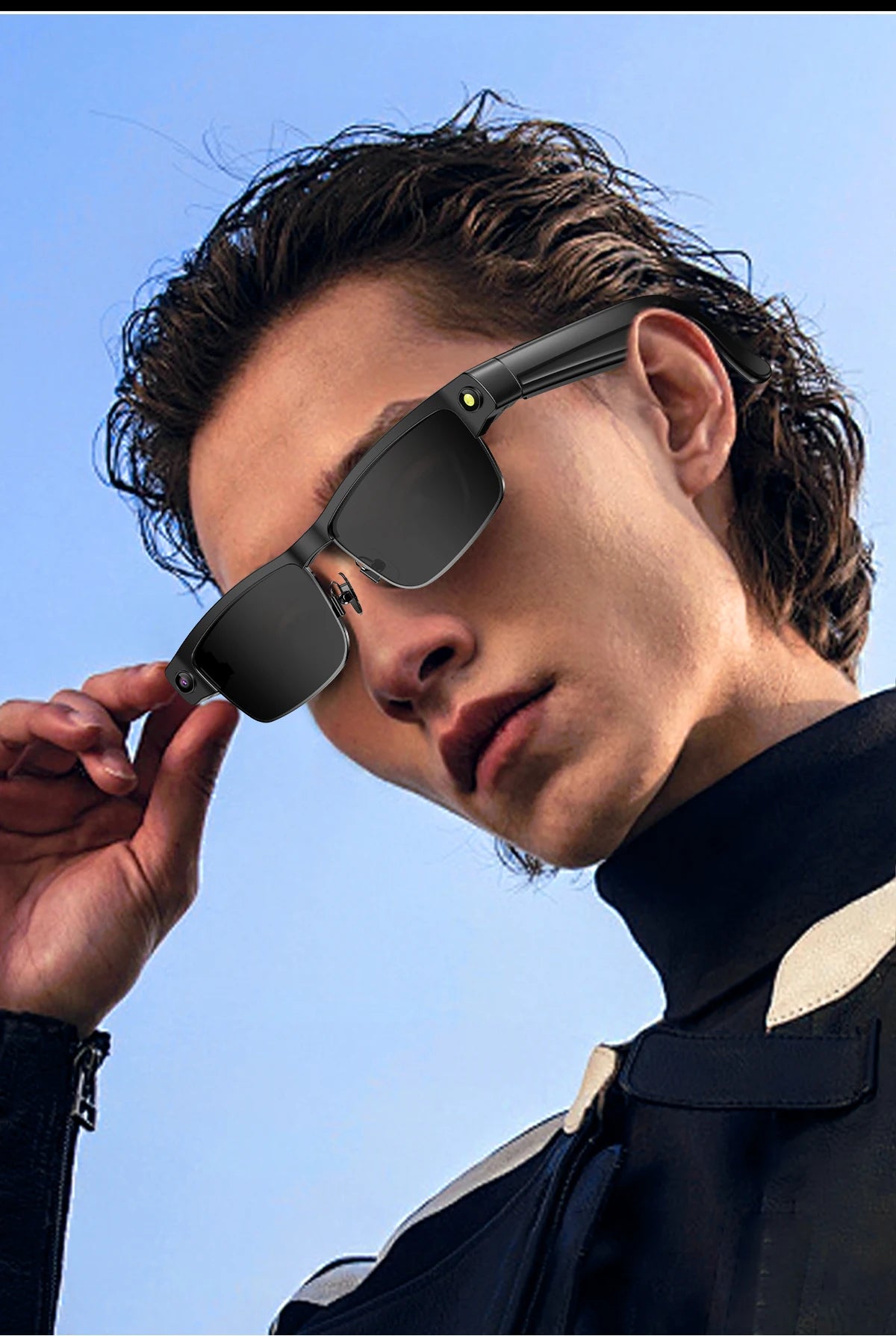 New 800W HD Camera Smart Glasses WFl Transmission Bluetooth Call AI Intelligent Voice Assistant Object Recognition Sun Glasses