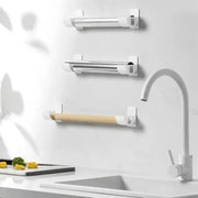 Set of 2 Cabinet Door Organizers, Space-Saving Trash Bag And Cling Film Holder | Under-Cabinet Installation for a Tidy Kitchen