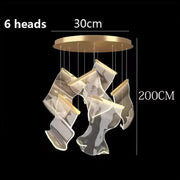 2025 New Smart LED Chandelier APP Control Modern Stair Light Living Room Luxury Ceiling Lamp Dimmable for Bedroom Decoration