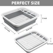 Kitchen Foldable Dish Rack  Storage Holder Drainer Bowl Tableware Plate Portable Drying Rack Home Dinnerware Dish Rack Organizer